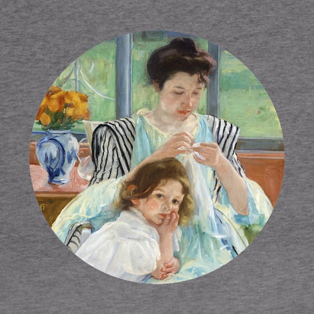 THE BEST KNITTING MOM EVER FINE ART VINTAGE STYLE CHILD AND MOTHER OLD TIMES. by the619hub